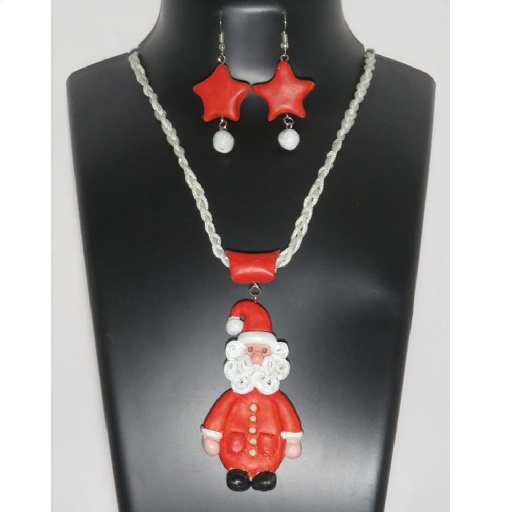 Handmade Santa Star Earring and Pendant Set